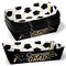 Big Dot of Happiness Black and Gold Graduation Paper Food Trays, Disposable Food Boats for Congrats Grad Party Double-Sided Paper Meal Holders - 12 Ct